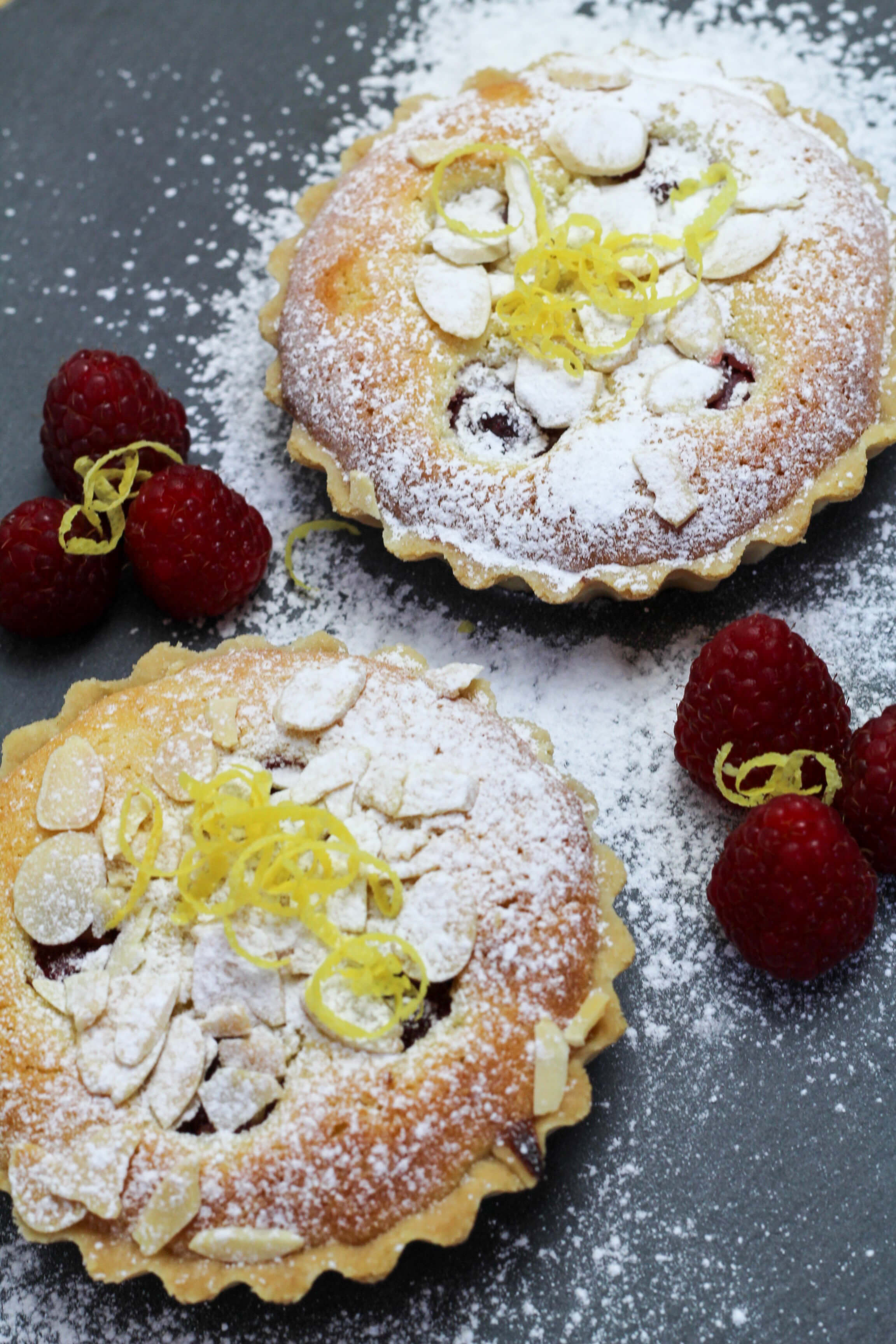 Raspberry and Lemon Bakewell tart